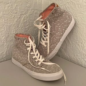 Grey Dandelion Vans High Tops - Womens Size 10